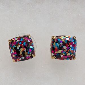 Multicolor Glitter Stud Earrings